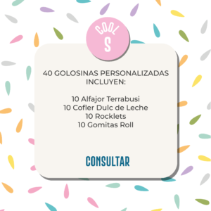 CANDYBOX – COOL S (40 golosinas personalizadas)