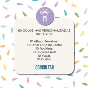 CANDYBOX – COOL M (60 golosinas personalizadas)