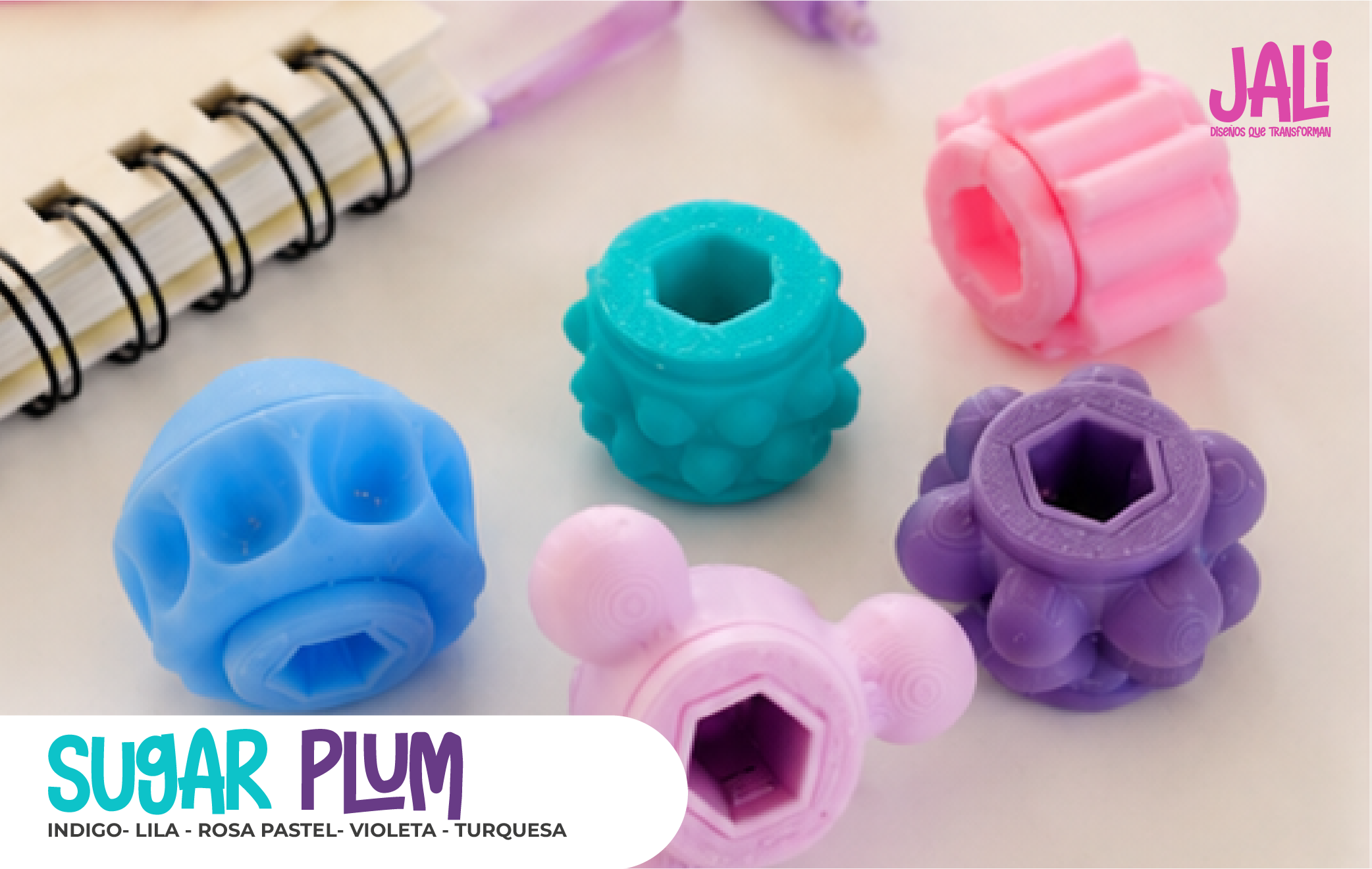 Juguetes Sensoriales para Lápiz con Adaptadores (pack x5) - Imagen 7